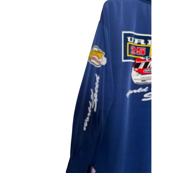 Vintage 90s Streetwear Mens Shirt Spell Out Racing Collared Button Size 2XL - Picture 5 of 9